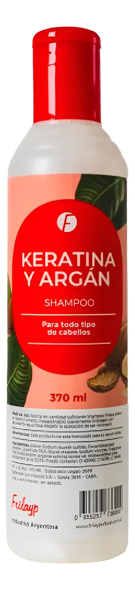 Shampoo keratina y argan Frilayp 370ml